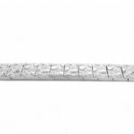 Nugget bracelet solid 925 silver patterned and shiny large style.