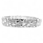 925 Sterling Silver Nugget Bracelet - 10 mm