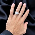 Watch designed signet ring in 925 sterling silver.