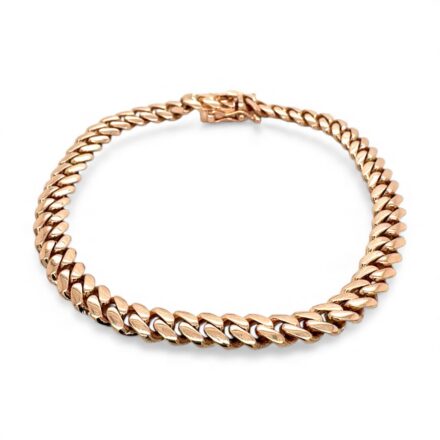 9k Rose gold Miami cuban bracelet solid for men and women.