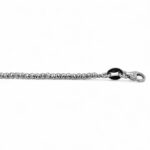 14k White Gold Diamond Cut Patterned Ball Chain - 3 mm - Image 2