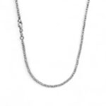 14k White Gold Diamond Cut Patterned Ball Chain - 2 mm - Image 4