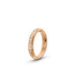 18k Rose Gold Pave Set Diamond Eternity Ring 0.10 ct - 3 mm
