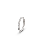 9k White Gold Channel Set Diamond Eternity Ring 0.20 ct - 2 mm - Image 3