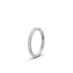 14k White Gold Pave Set Diamond Eternity Ring 0.20 ct - 2 mm