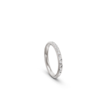 14k White Gold Pave Set Diamond Eternity Ring 0.20 ct - 2 mm - Image 4
