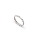 14k White Gold Pave Set Diamond Eternity Ring 0.20 ct - 2 mm - Image 2