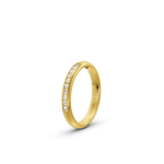 14k Yellow Gold Channel Set Diamond Eternity Ring 0.10 ct - 2.5 mm