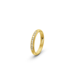 14k Yellow Gold Channel Set Diamond Eternity Ring 0.10 ct - 2.5 mm - Image 5