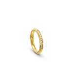 14k Yellow Gold Channel Set Diamond Eternity Ring 0.10 ct - 2.5 mm - Image 4