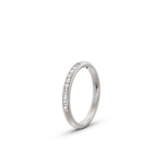 14k White Gold Channel Set Diamond Eternity Ring 0.10 ct - 2 mm