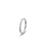 14k White Gold Channel Set Diamond Eternity Ring 0.10 ct - 2 mm - Image 3