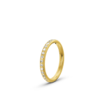 14k Yellow Gold Pave Set Diamond Eternity Ring 0.20 ct - 2 mm