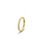 14k Yellow Gold Pave Set Diamond Eternity Ring 0.20 ct - 2 mm - Image 5