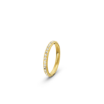 14k Yellow Gold Pave Set Diamond Eternity Ring 0.20 ct - 2 mm - Image 3