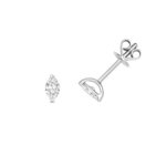 18k Gold Marquise Cut Studs With 0.30ct Natural Diamonds - Image 2