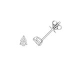 18k Gold Pear Shaped Studs With 0.29ct Natural Diamonds - Image 2