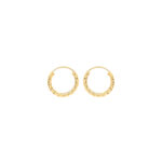 9k Yellow Gold Twisted Sleepers in 5 Sizes - 2.1 mm - Image 2