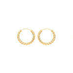 9k Yellow Gold Twisted Sleepers in 5 Sizes - 2.1 mm - Image 3