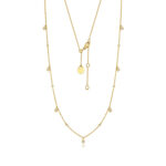 9k Yellow Gold Rubover Natural Diamond Necklace  - 0.14 ct - Image 2
