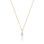 18k Gold Marquise Cut Natural Diamond Necklace  - 0.20 ct