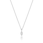 18k Gold Marquise Cut Natural Diamond Necklace  - 0.20 ct - Image 2