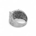 925 Sterling Silver Solid Nugget Ring - SR00235 - Image 4