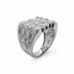 925 Sterling Silver Solid Nugget Ring - SR00235 - Image 3