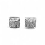 Pyramid shaped stud cluster earrings for men and women.