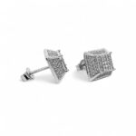 Pyramid shaped stud cluster earrings for men and women.