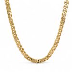9k Yellow Gold Double Flat Curb Chain - 6 mm - Image 3