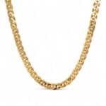 9k Yellow Gold Double Flat Curb Chain - 6 mm