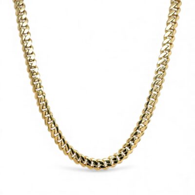 Miami cuban chain 6 mm wide solid UK Hallmaked 24 inches, 22 inches 20 inches.