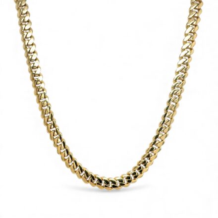 Miami cuban chain 6 mm wide solid UK Hallmaked 24 inches, 22 inches 20 inches.