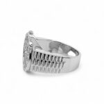 925 Sterling Silver Iced Out Watch Shaped Ring - SR00230 - Image 5
