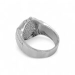 925 Sterling Silver Iced Out Watch Shaped Ring - SR00230 - Image 8