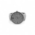 925 Sterling Silver Iced Out Watch Shaped Ring - SR00230 - Image 3
