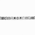 9k White Gold Solid Cage Bracelet - 6.5 mm - Image 3