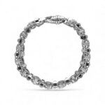 9k White Gold Solid Cage Bracelet - 6.5 mm