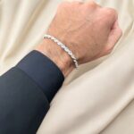 925 Sterling Silver Diamond Cut Rope Bracelet - 4 mm - Image 2