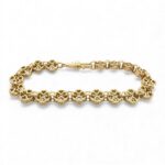 9k Yellow Gold Solid Four Way Heart Belcher Bracelet – 8 mm - Image 4