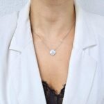Silver Clover Mother of Pearl Necklace