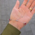 Silver 5-Clover Carnelian Bracelet - Image 5