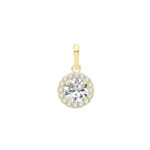9k Yellow gold CZ Pendant Pendant