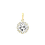 9k Yellow gold CZ Pendant Pendant - Image 2