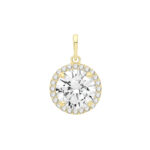 9k Yellow gold CZ Pendant Pendant - Image 3
