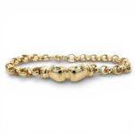 9k Yellow Gold Boxing Gloves Belcher Bracelet - 10x6 mm - Image 3