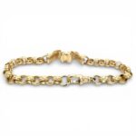 9k Yellow Gold Boxing Gloves Belcher Bracelet - 10x6 mm - Image 4