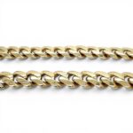 9k Yellow Gold Solid Cuban Light Links Chain With Box Clasp - 12 mm - Image 3