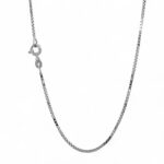14k White Gold Box Chain - 1.30 mm - Image 2